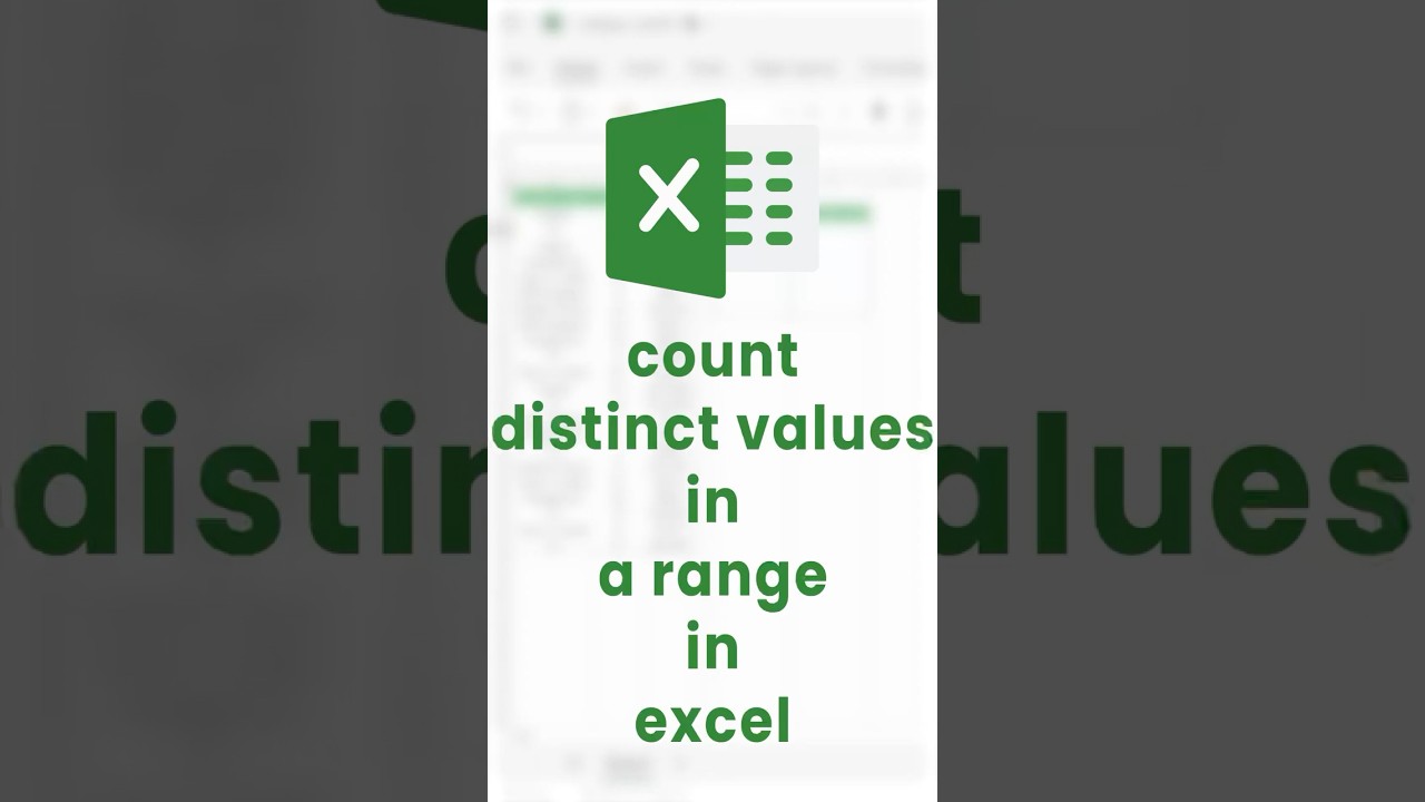 How to Count distinct values in a range in Excel with Unique Function? #shorts #excel