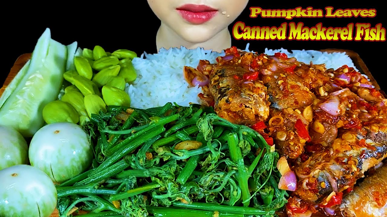 SALAD FOOD||CANNED FISH SALAD, FRIED PUMPKIN LEAVES, STINK BEANS