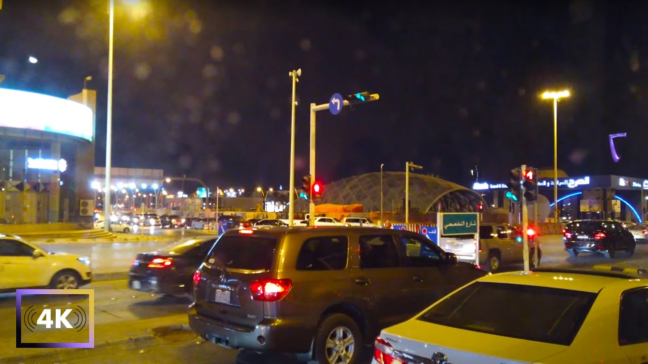 Riyadh City Tour on Side Window Saptco Bus from Dallah School to AlBatha [4K] 2021