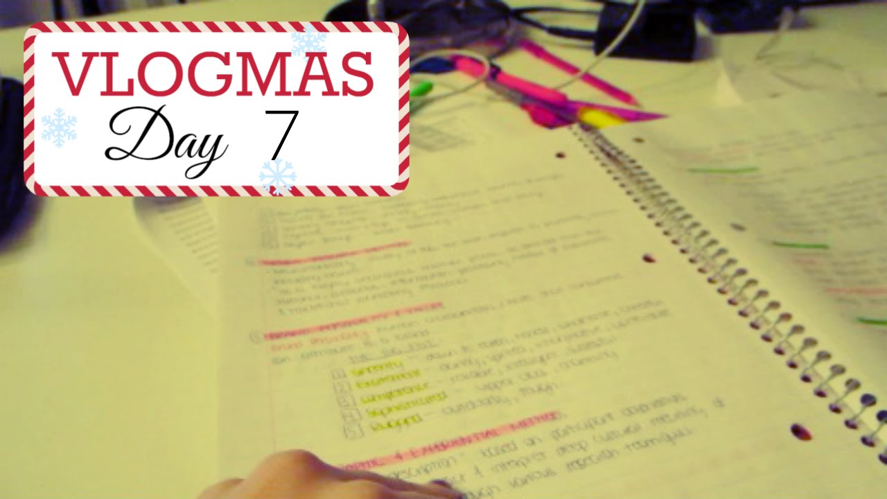 Vlogmas Day 7 - STUDYING FOR EXAMS