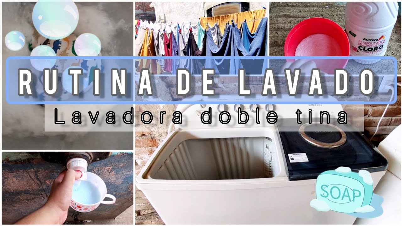 LAVANDO ROPA 🧼// LAVADORA DOBLE TINA 💦// Samsung 18kg