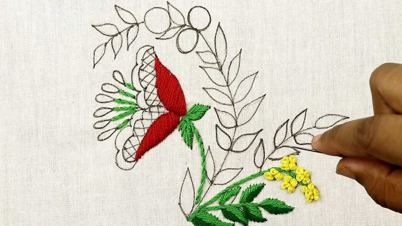 Восхитительные дизайны ручной вышивки Великолепная вышивка букет цветов - easy flower flowers