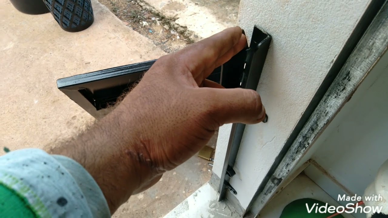Proteção antifurto para portas de aço.