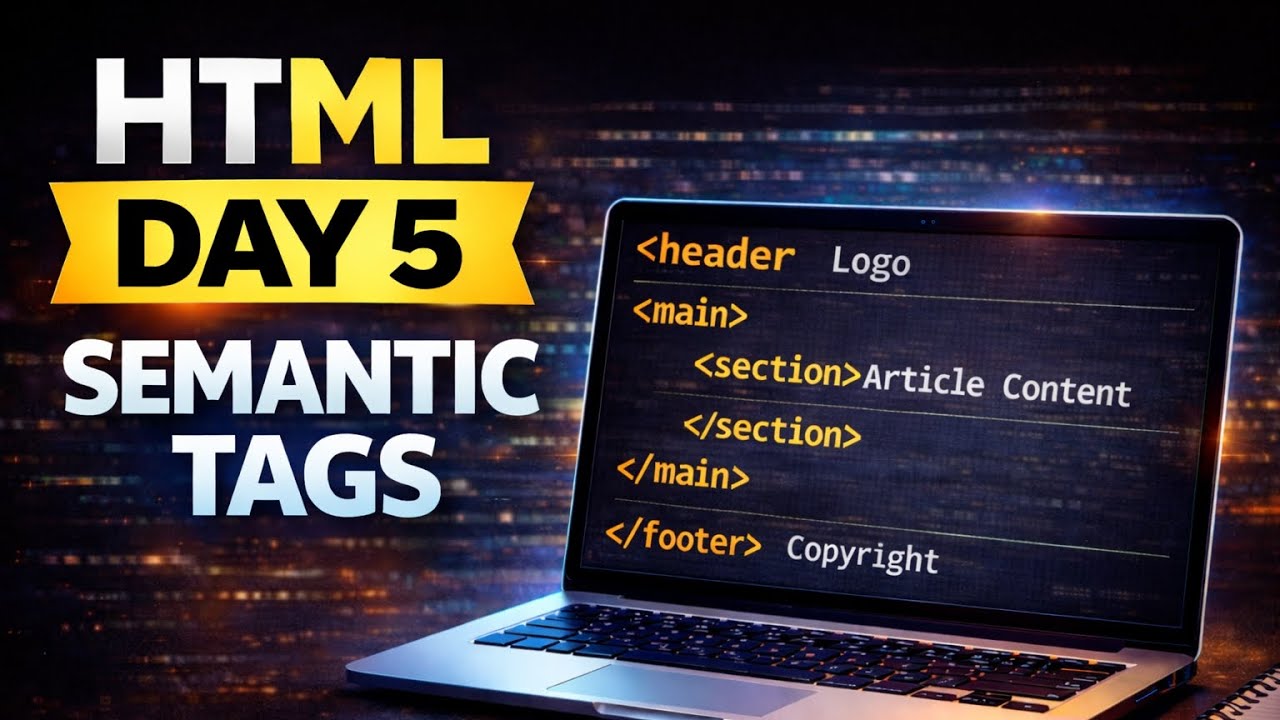 HTML Day 5 | Semantic Tags Samjhe Bina Website SEO Weak Hai