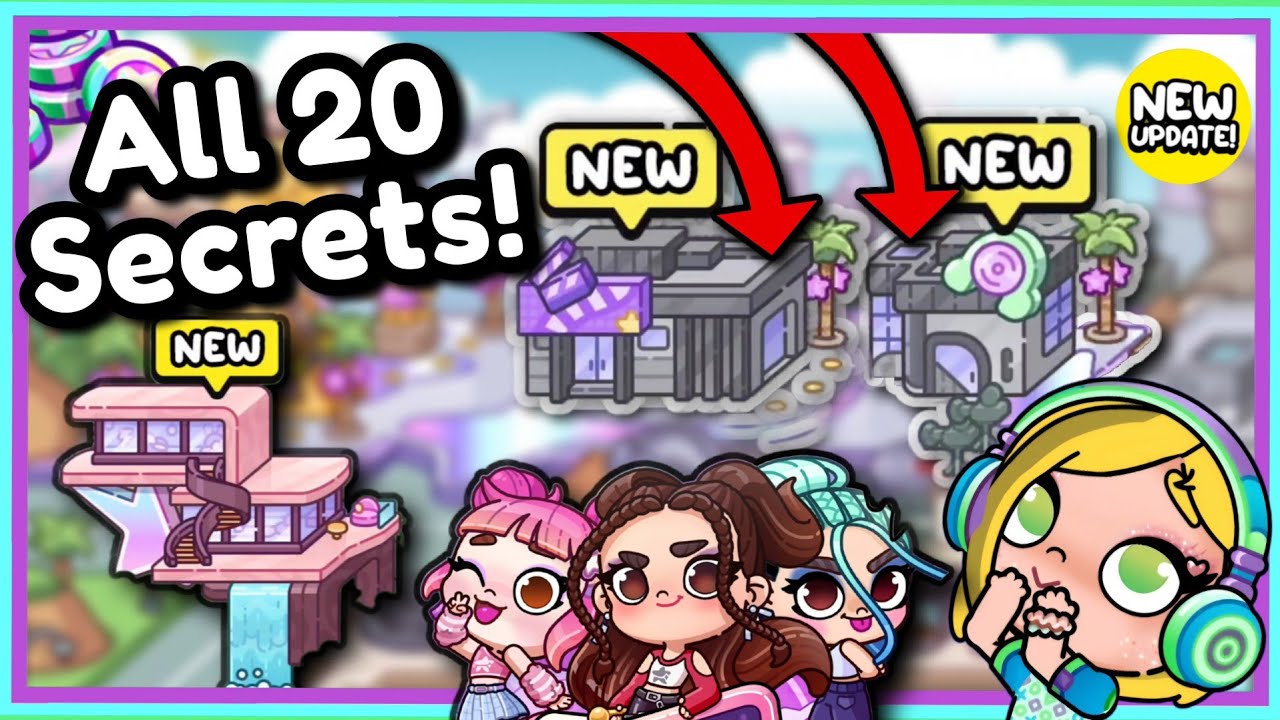 ALL 20 SECRETS + NEW MANSION TOUR + NEW HAIR! (Avatar World Update)