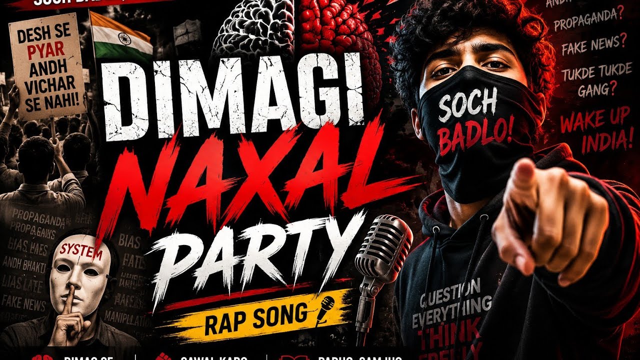 DIMAGI NAXAL PARTY | Indian Youth Rap Song 🔥 | Soch Badlo, Desh Badlega | Rap Song #cjp 