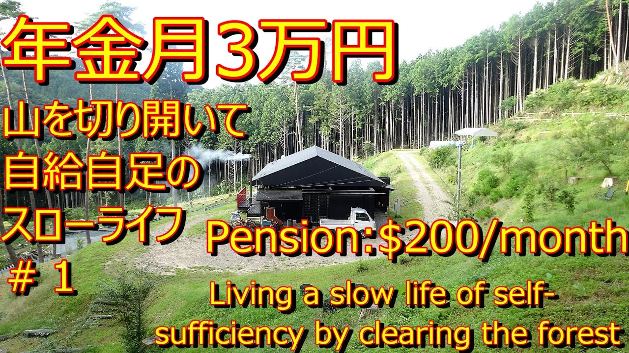年金月3万円山を切り開いて自給自足のスローライフ: Living a slow life of self-efficiency on pension: $200/month