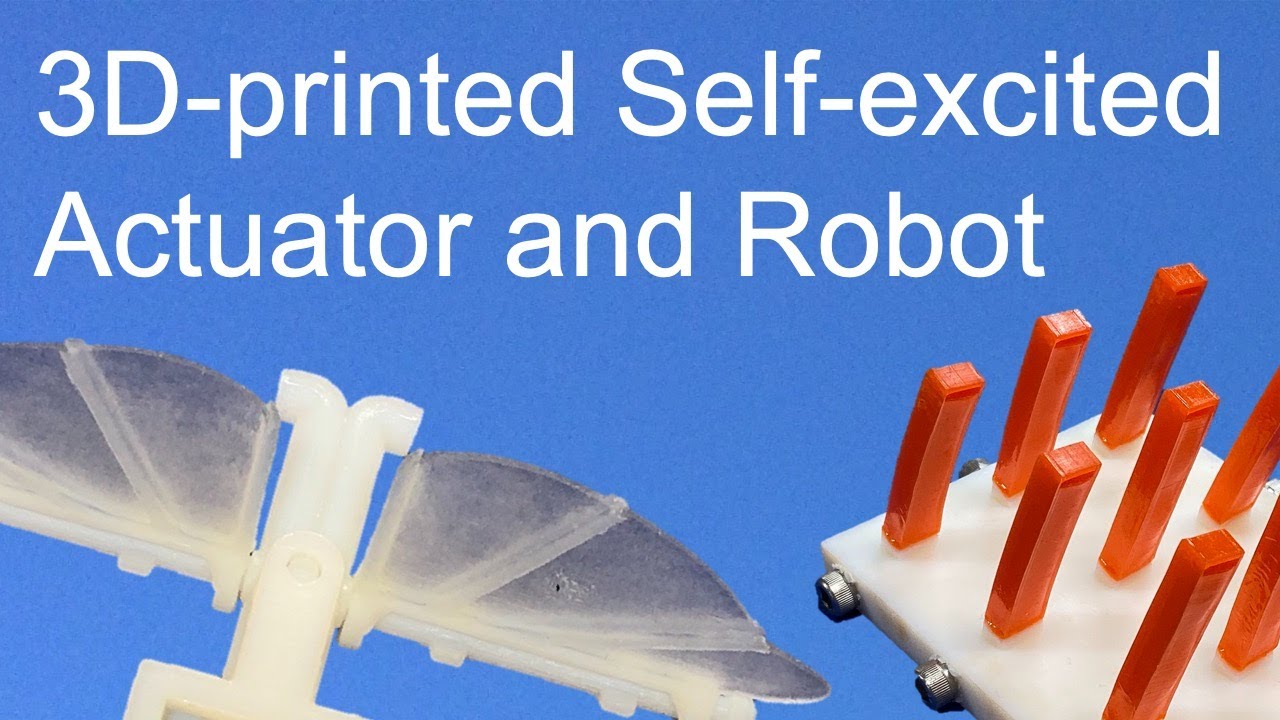 3D printed self-excited actuators and robot applications