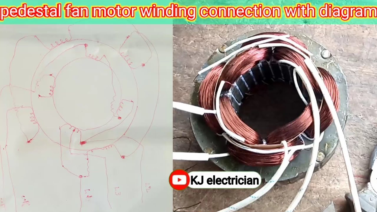 How to connection of pedestal fan motor winding with diagram/ diagram pedestal fan motor connection