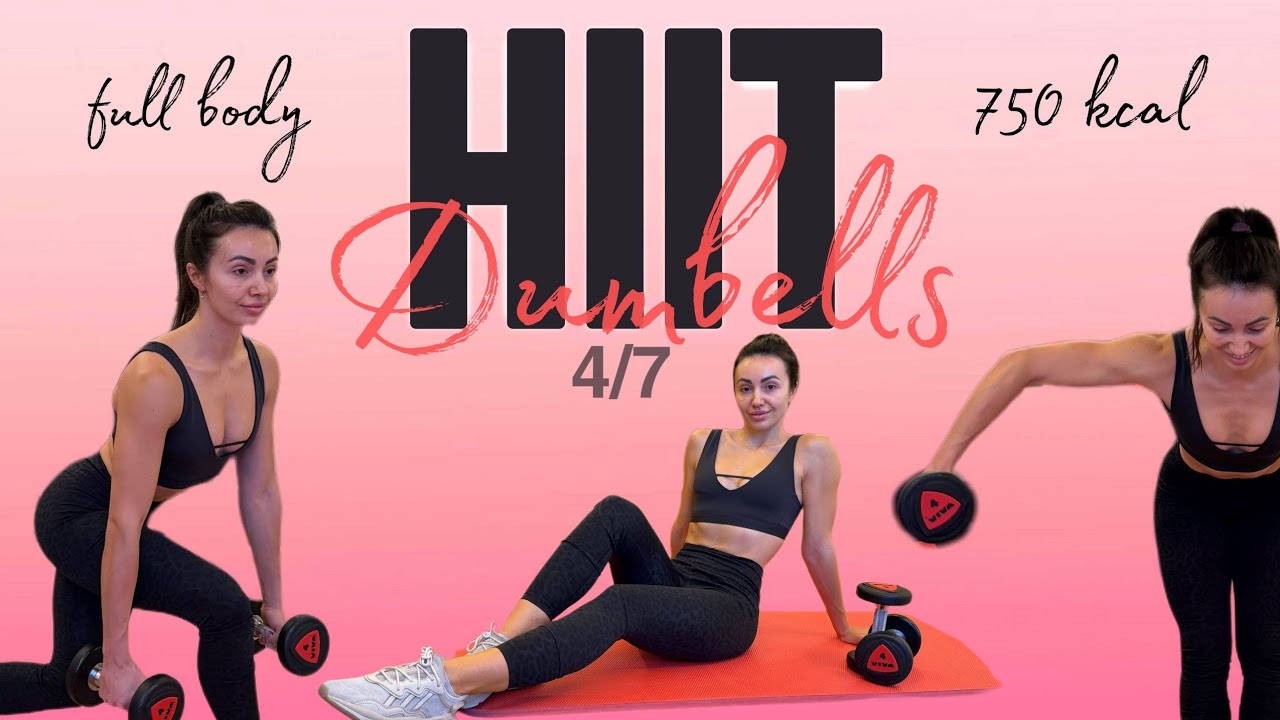 FULL BODY 60 MIN DUMBBELLS WORKOUT | Strength & Cardio | No Repeats | 5000 kcal / 1 Week