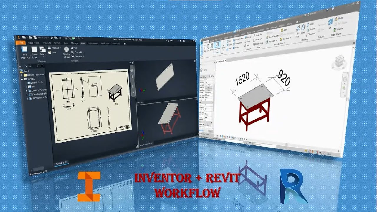 Inventor Revit Workflow | Table Model & Fabrication