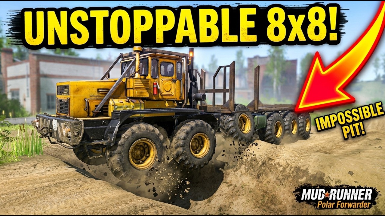 MONSTER TRACTOR vs DEEP Potholes!  🚜 MudRunner