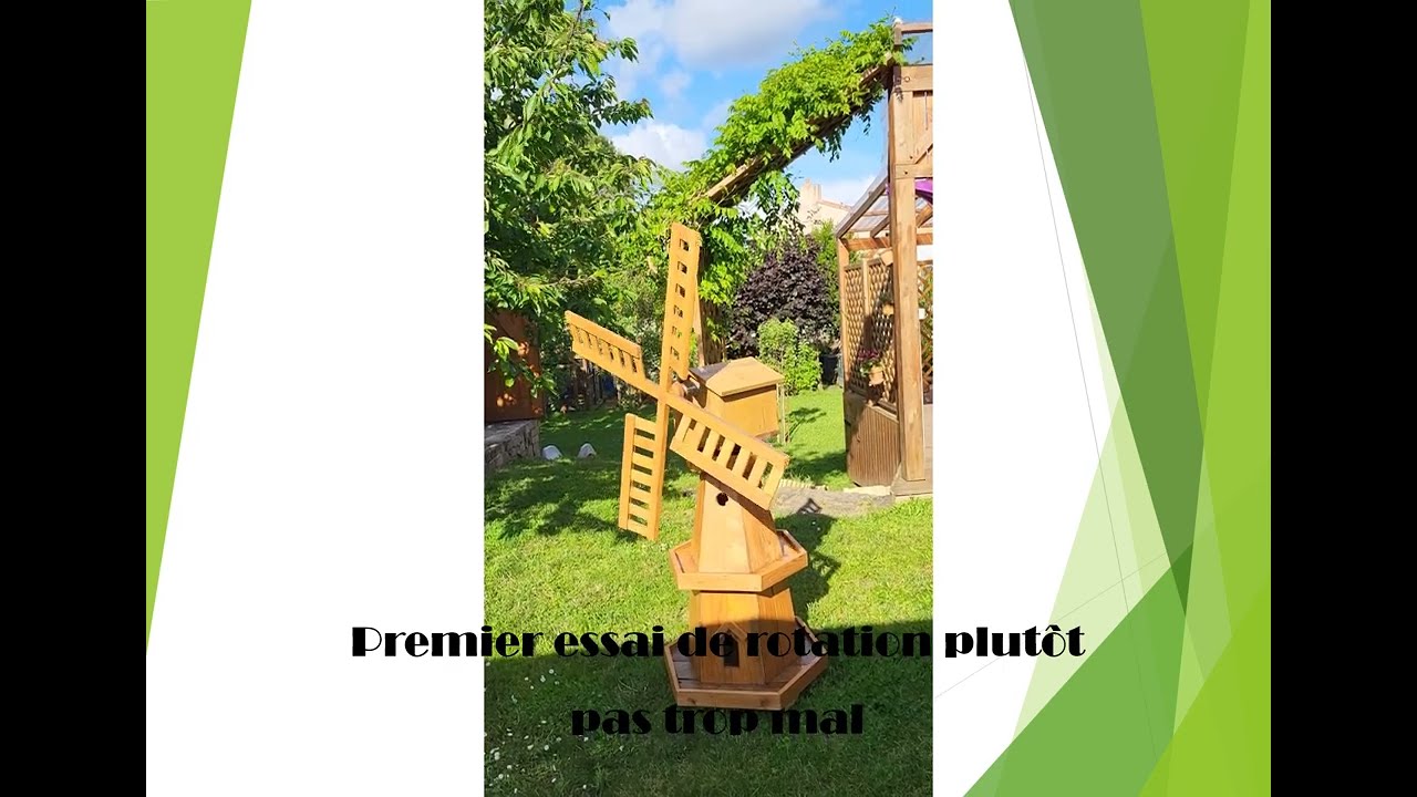 Fabrication d'un moulin à vent de jardin en bois de récupération