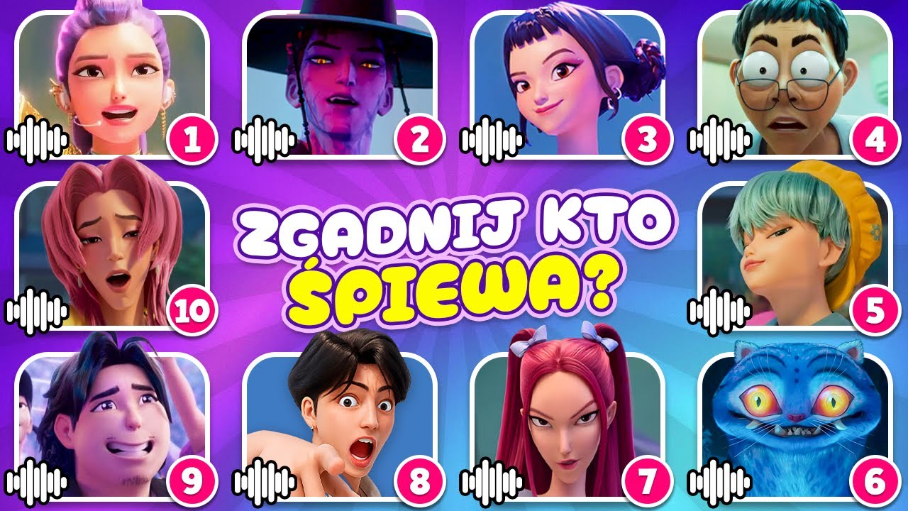 Zgadnij Postać z Filmu KPop Demon Hunters po Piosence i Głosie 🎙️🎵🔥 Rumi, Jinu, Huntrix, Saja Boys