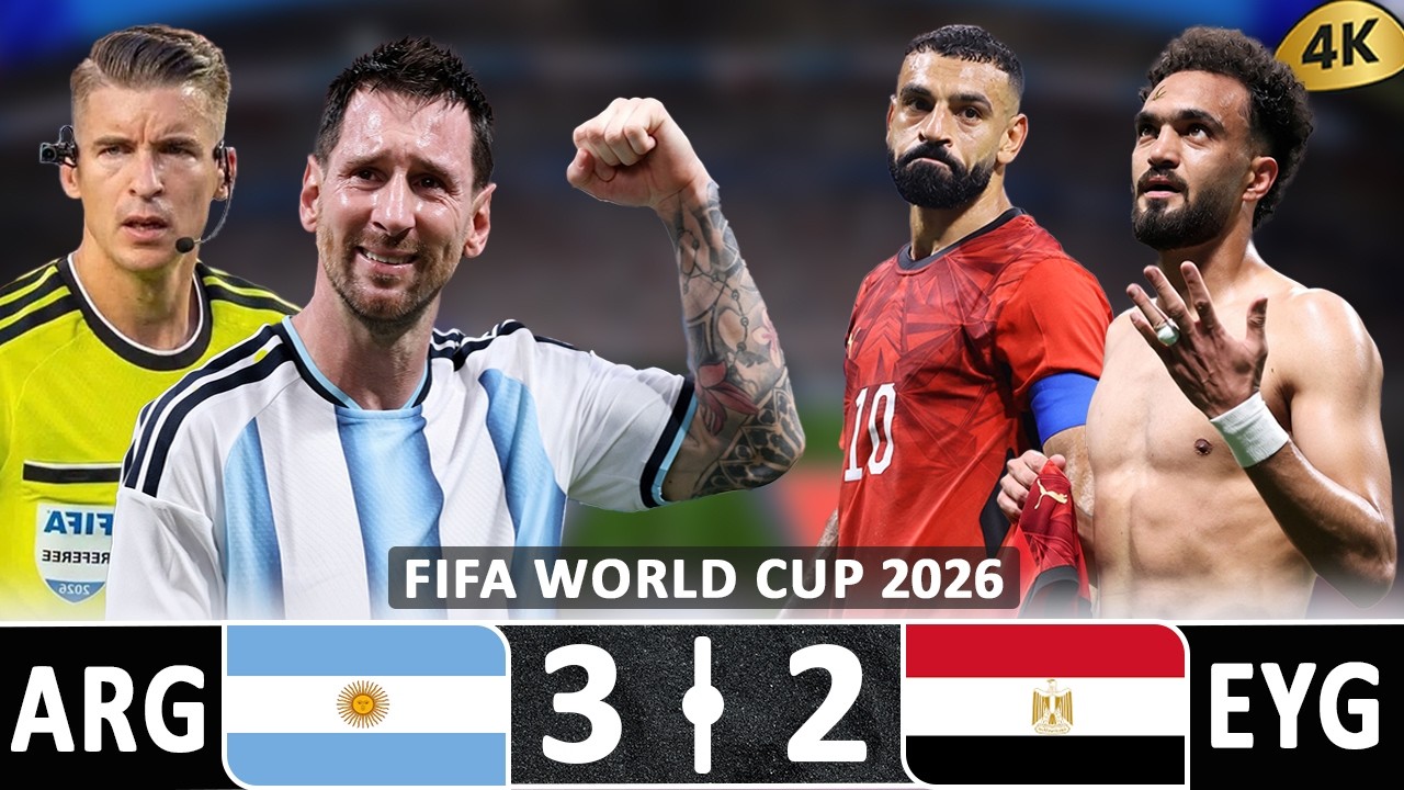 Argentina vs Egypt 3-2 | Most Controversial Match | FIFA World Cup 2026 Highlights