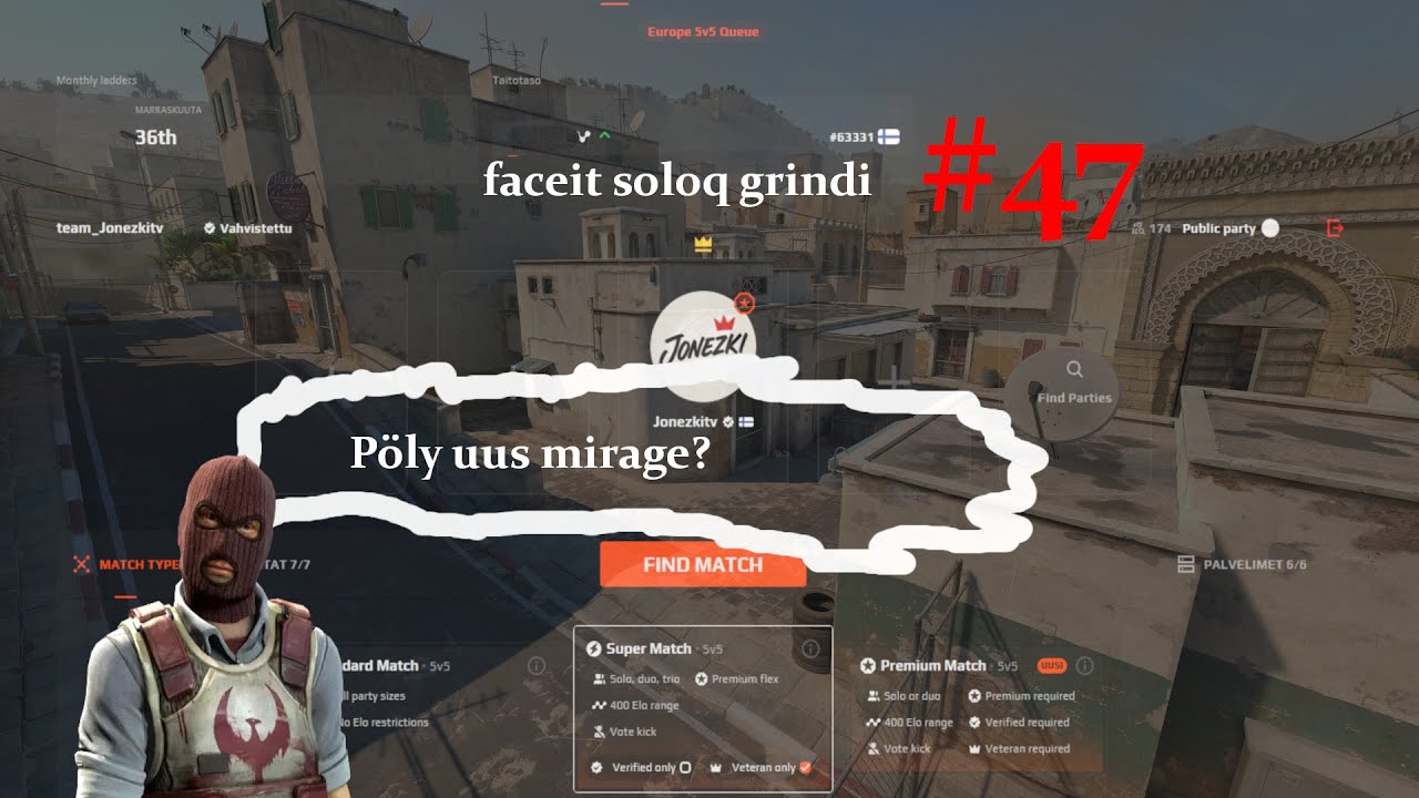 CS2 Faceit soloq pöly uus mirage? (EP47)
