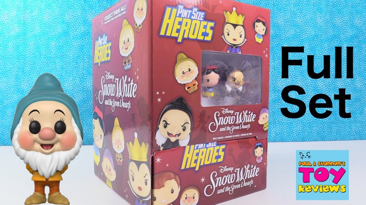 Disney Snow White Pint Size Heroes Funko Figures Full Set Unboxing | PSToyReviews