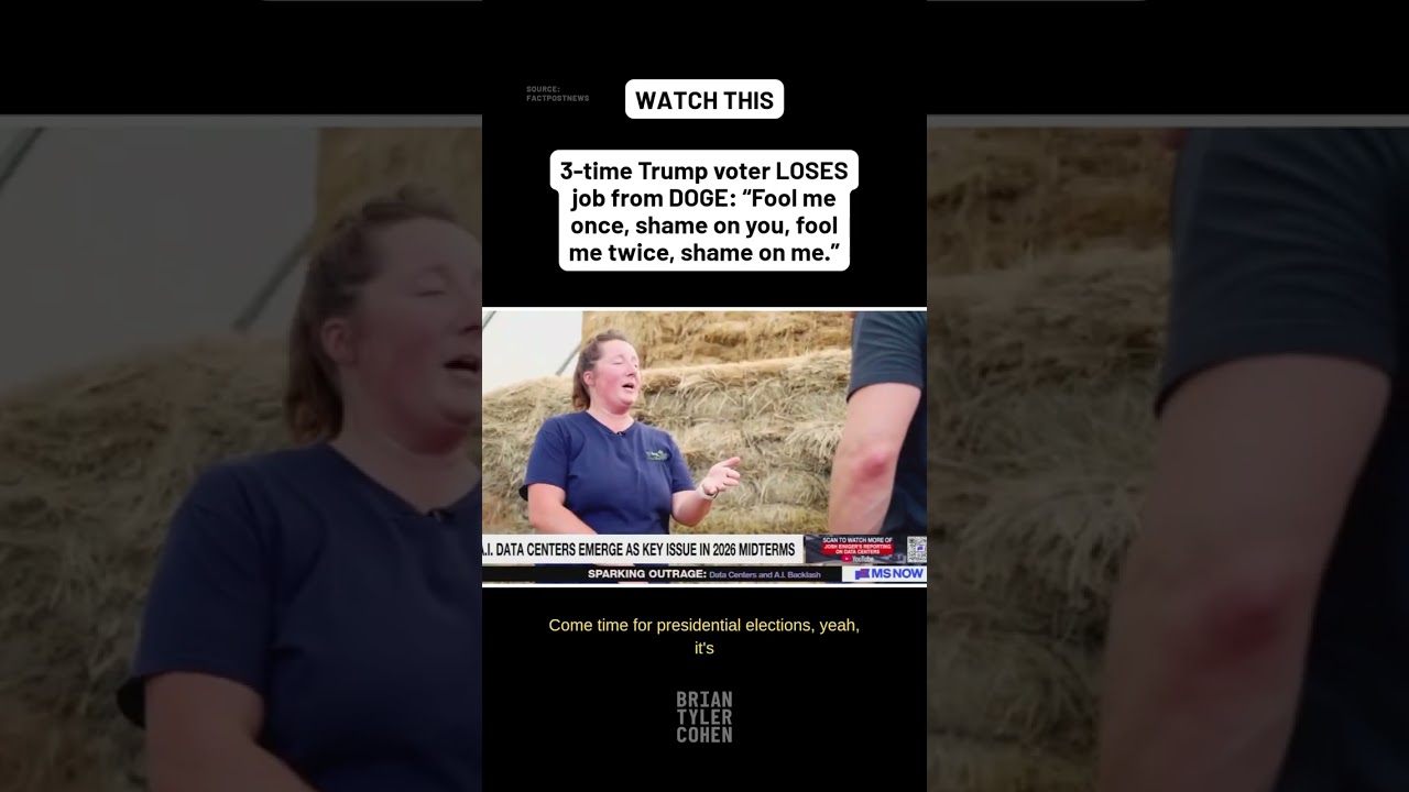 3-time Trump voter LOSES job from DOGE: &ldquo;Fool me once, shame on you, fool me twice, shame on me.&rdquo;