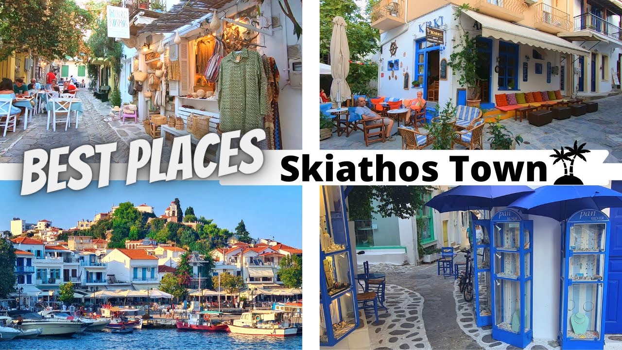 Visiting Skiathos town - exploring SKIATHOS Island GREECE