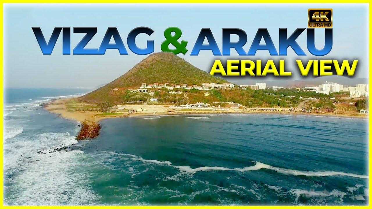 Vizag Beach Aerial View 4K | Araku Valley Drone View | Hybiz