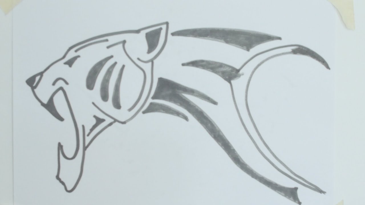 How to draw leopard tribal tattoo