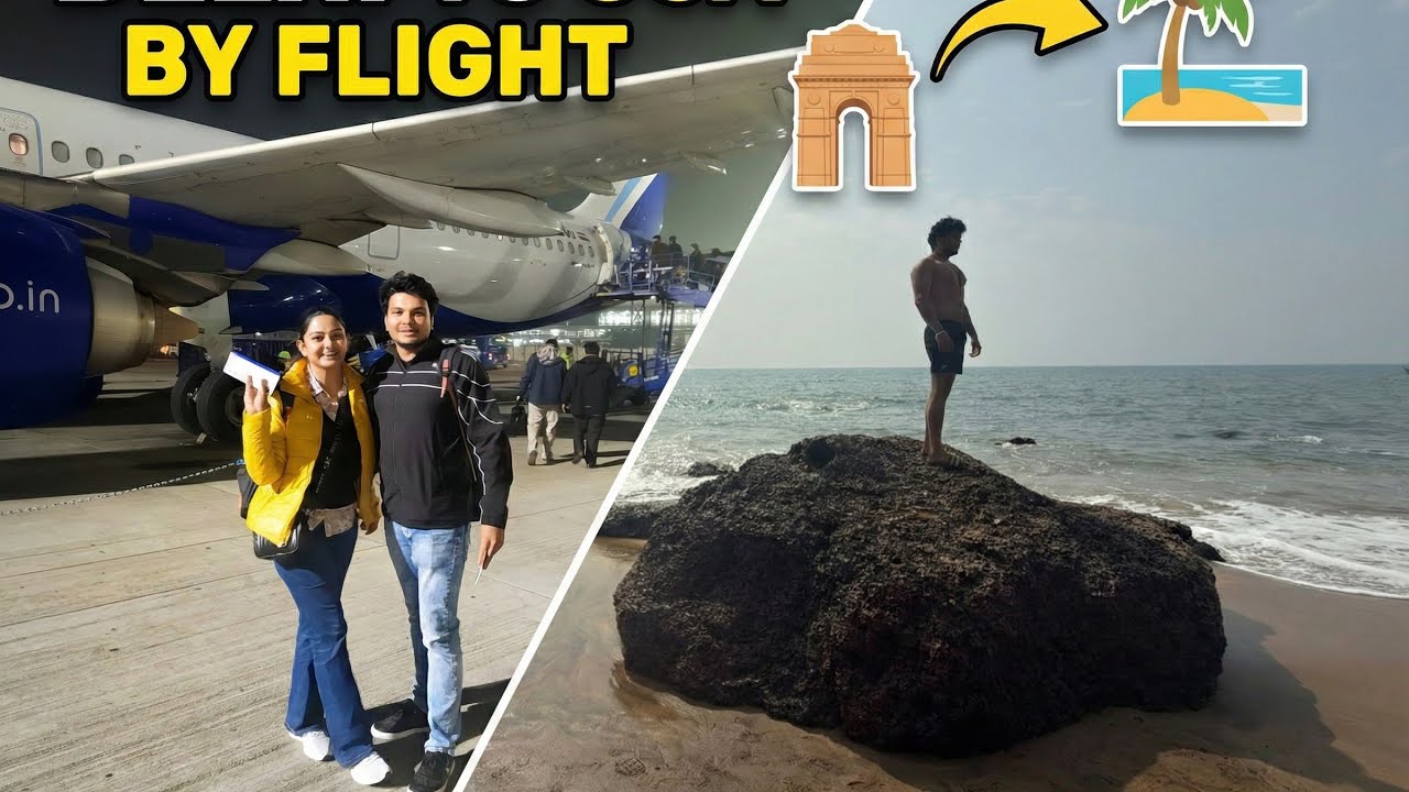 Delhi to Goa Journey 🇮🇳✈️//first time in flight #goa #flight  #enjoy