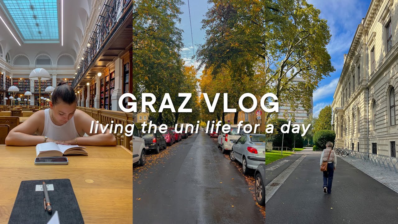 graz vlog: library, gym & food 🍂