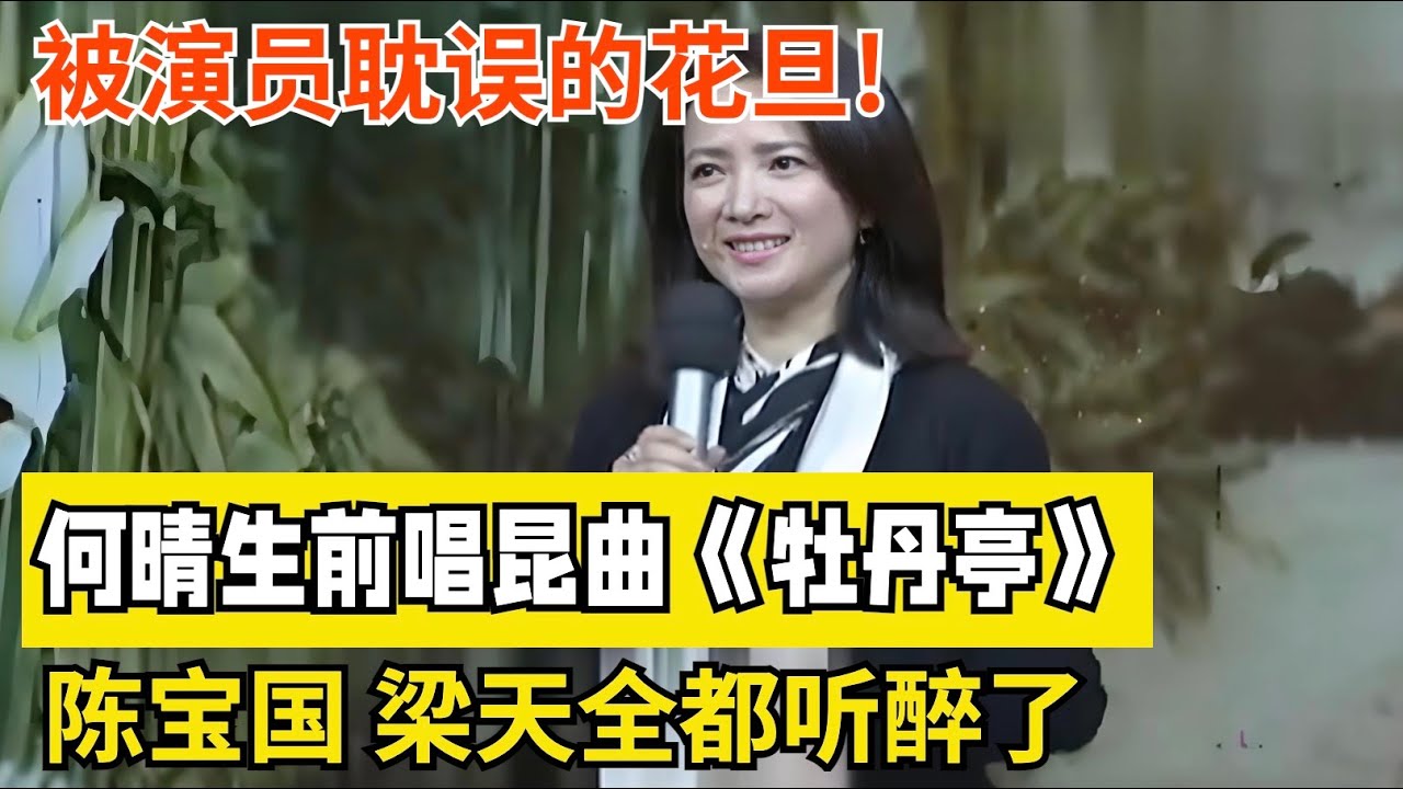被演员耽误的花旦!何晴生前唱昆曲《牡丹亭》,温柔如水,陈宝国梁天全都听醉了【戏说】