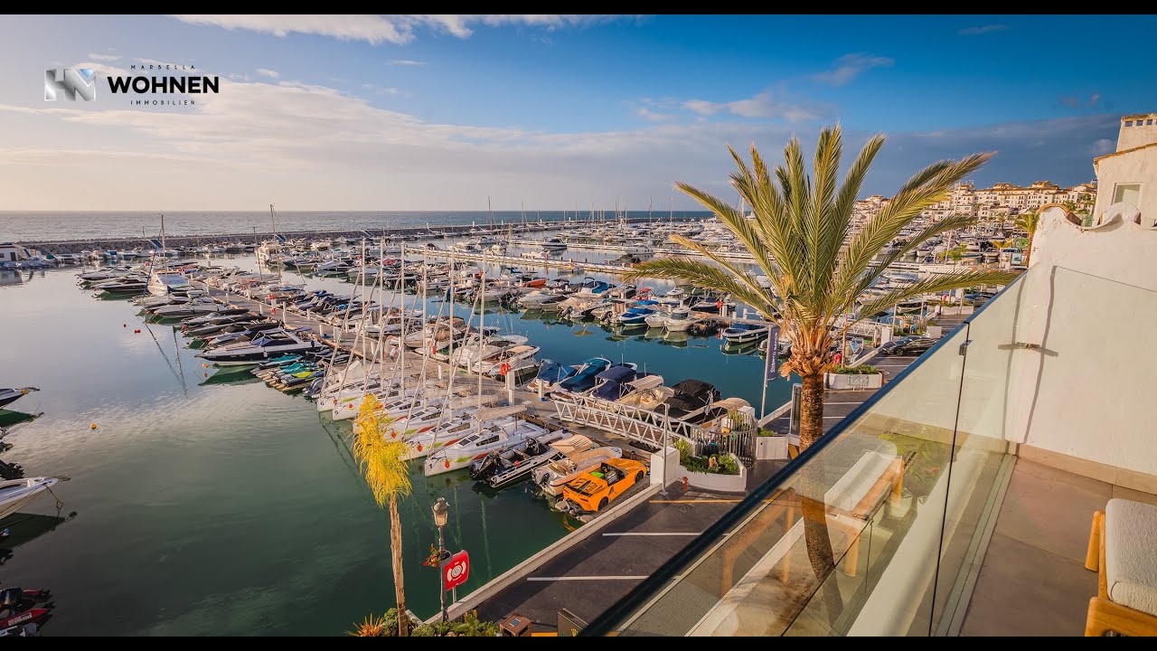 Puerto Banús luxurious duplex penthouse first line of the Port with panoramic sea views in Marbella