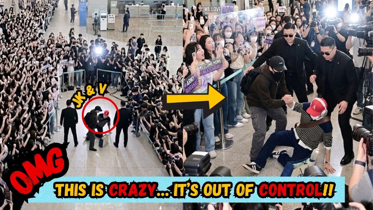 Out of Control! Taehyung & Jungkook Airport Chaos Leaves ARMY in Panic!!