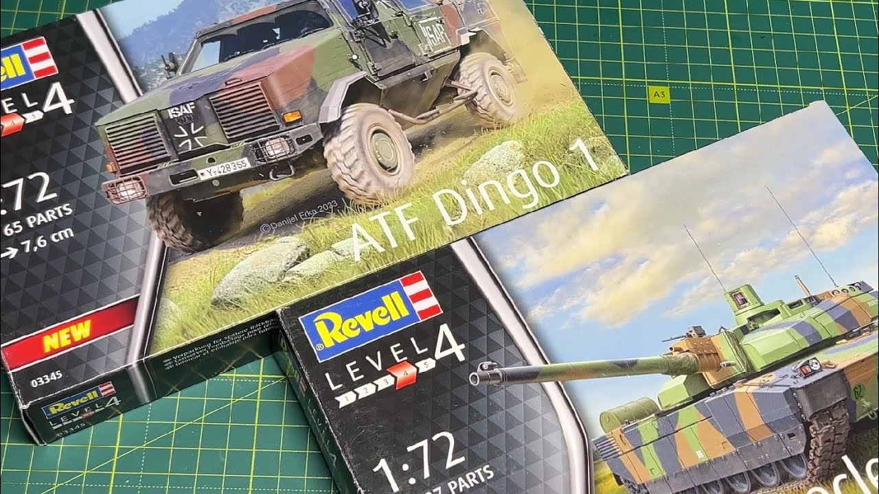 Що важче у масштабі 1:72 авто чи танк? Огляд та порівняння ATF Dingo 1  та Leclerc T5 від Revell