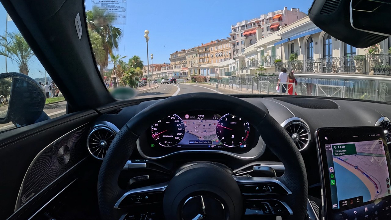 Southern France Relaxing Coastal Drive: Monaco to Nice | Mercedes SL63 | 4K ASMR POV Scenic Drive