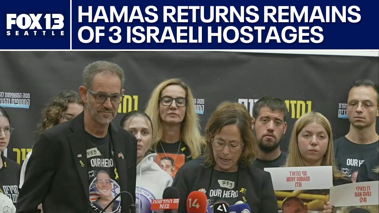 Hamas returns remains of three Israeli hostages