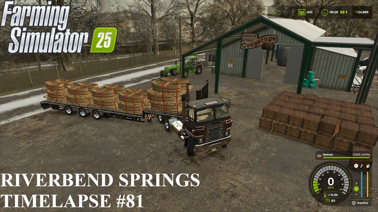 Old truck & New Production & Transport! Riverbend Springs FS25 Timelapse Ep 81