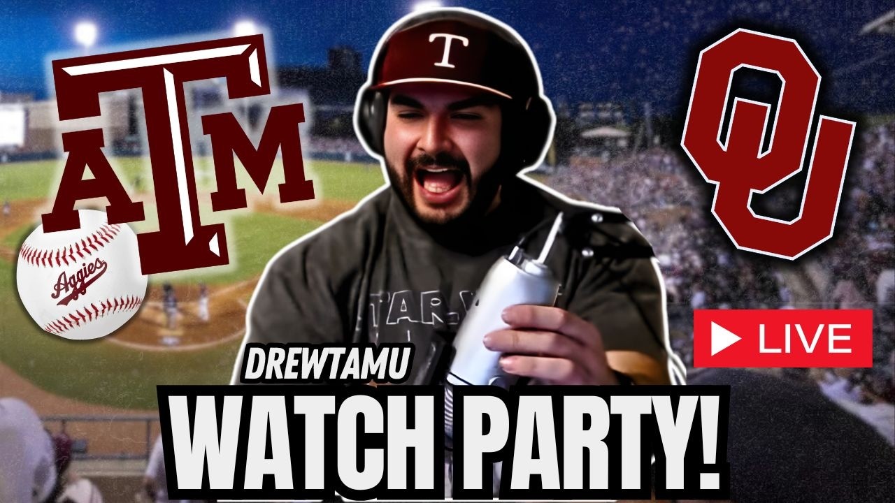 🔴 LIVE - BASEBALL WATCH PARTY - A&M VS OU Game 1 - Drewtamu