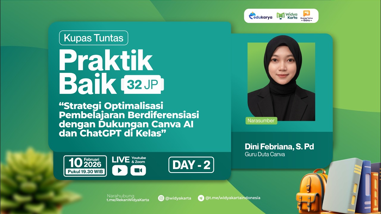 Hari 2: Diklat Optimalisasi Pembelajaran Berdiferensiasi Dukungan Canva AI dan ChatGPT di Kelas