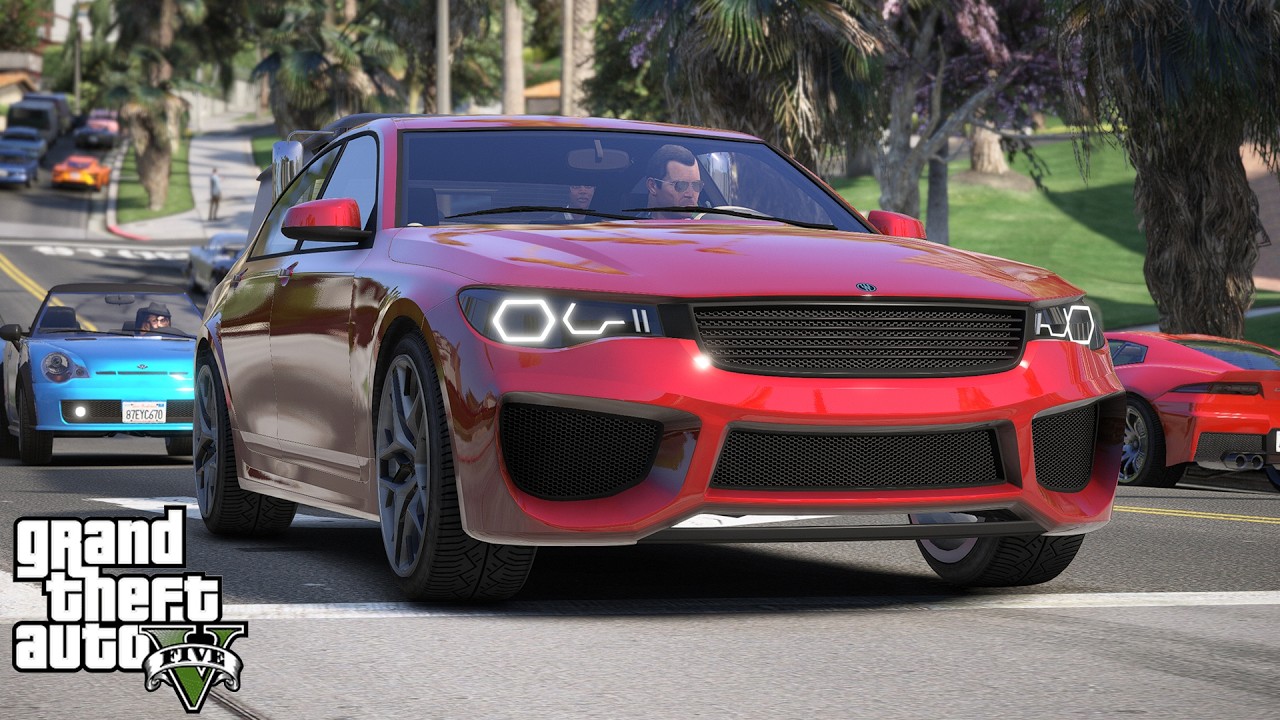 GTA 5 - POV Drive in Heavy Traffic | Ubermacht Oracle XS-LE (BMW 7 Series)