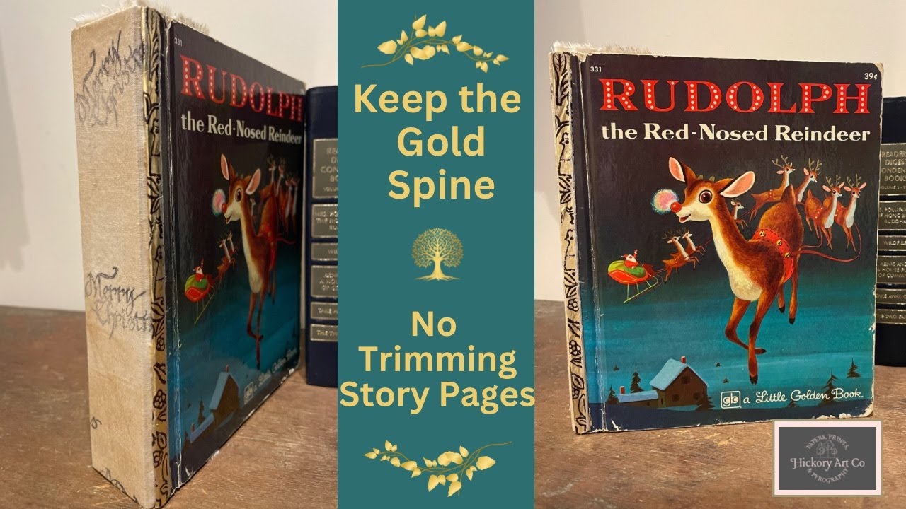 How To: Make a Little Golden Book Junk Journal, Keep the Gold Spine, No Trimming Pages