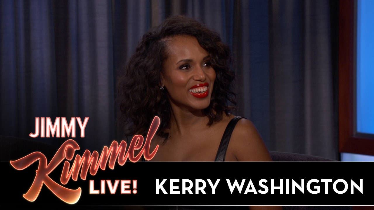 Jimmy Kimmel Shows Kerry Washington's High School Headshot
