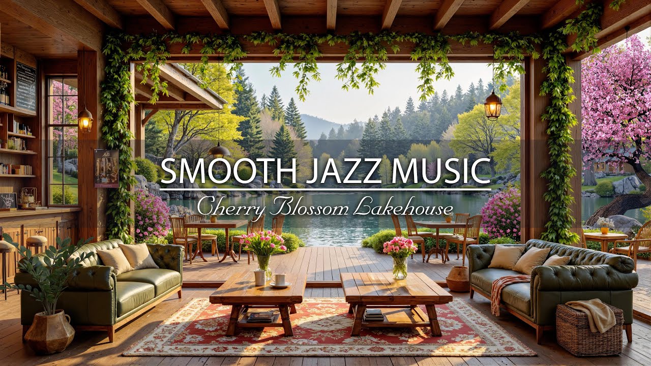 Cherry Blossom Lakehouse Ambience - Smooth Jazz Music to Refresh Your Mind and Keep You Inspired.