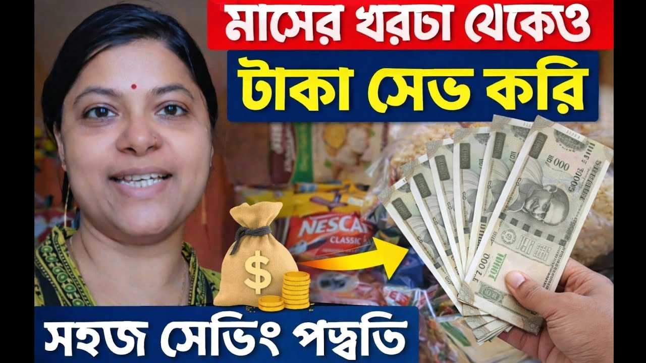 এইভাবে মাসের খরচা থেকে টাকা সেভ করি | সংসার চালিয়ে সঞ্চয়ের সহজ টিপস