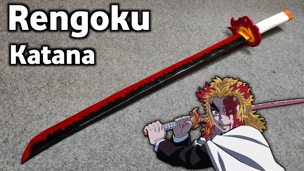 How To Make Rengoku Katana Easily || Demon Slayer Rengoku Sword Making