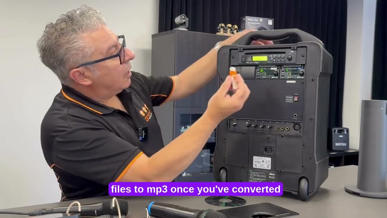 Playing music through your Mipro Portable PA