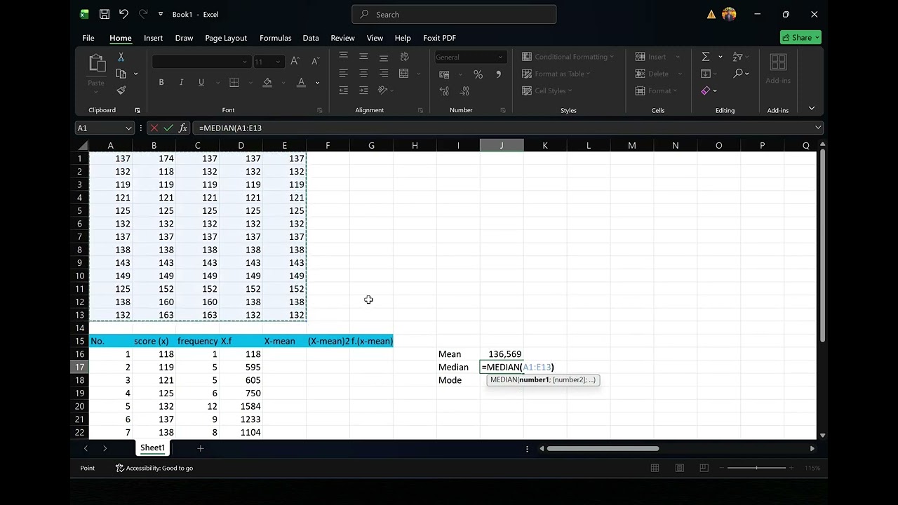 Mid Term Test Video, Tutorial How to Measure Central Tendency and Measure of Spread