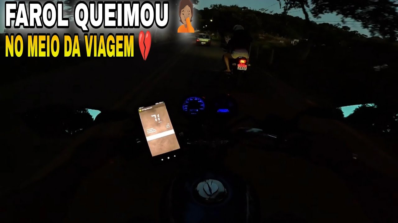 VIAGEM DE VOLTA COM LED QUEIMADO. Acelerando a Cg 125...