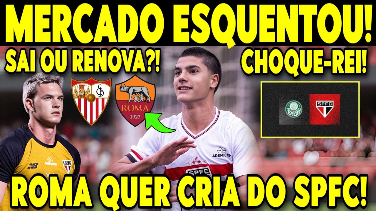 NINGUÉM IMAGINAVA ISSO HOJE! DECISÃO MUDA TUDO! ROMA CHEGA COM PÉ NA PORTA NO POR JÓIA DO SÃO PAULO 