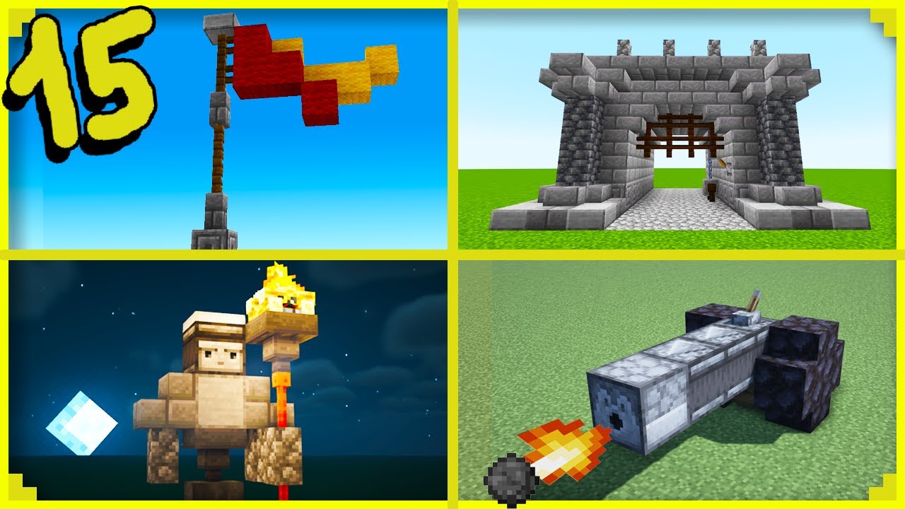 🦊15 MELHORES decorações de CASTELO no MINECRAFT
