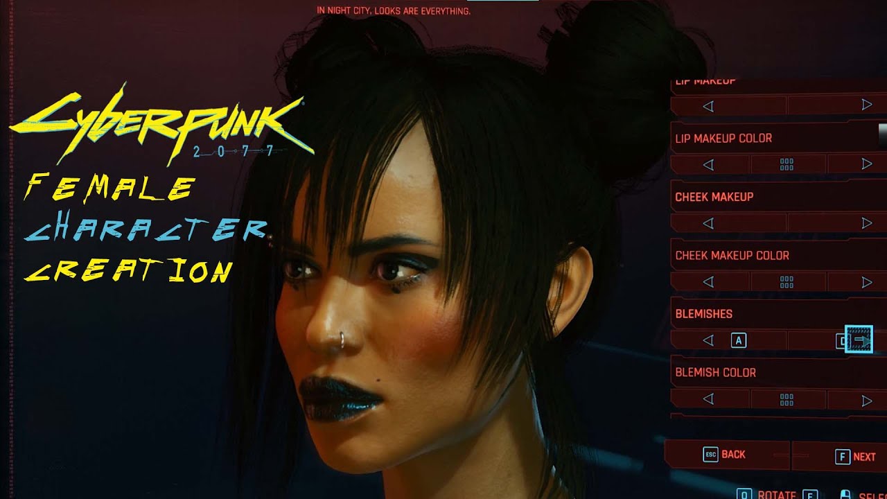 Cyberpunk 2077 - Full Female Character Customization (4k 60fps)