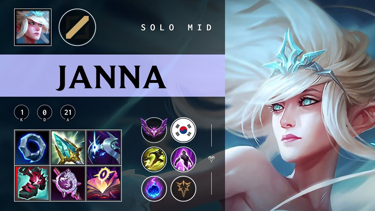 Janna Mid vs Akali - KR Master Patch 25.23