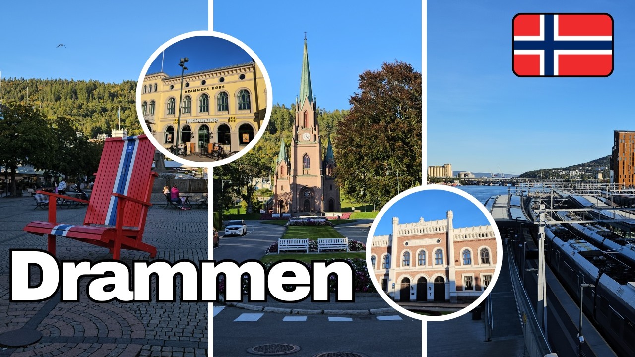 🏙️ City Views of Drammen | Norway 🇳🇴 | September 2025